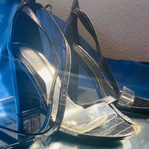 Black heels .